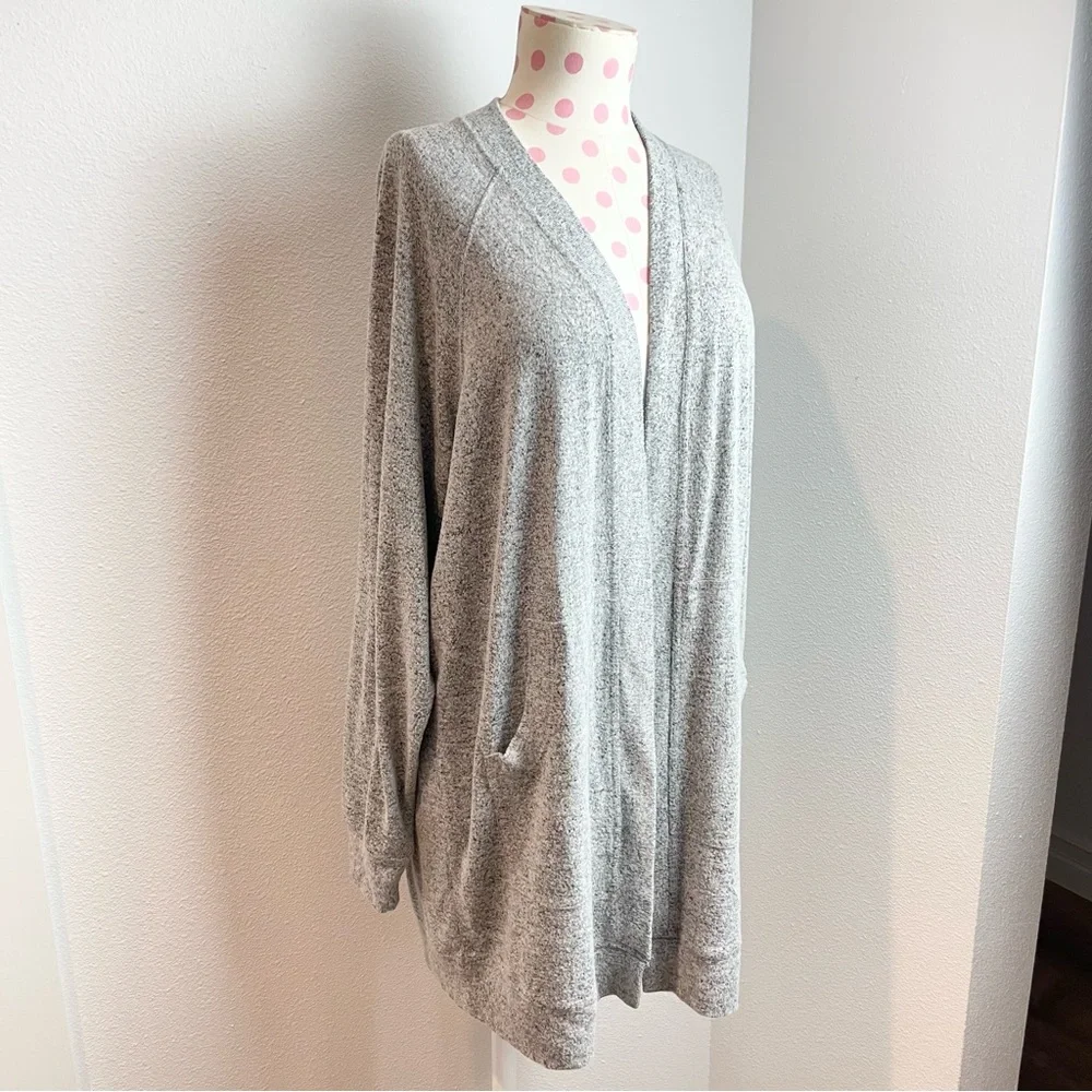 BP Nordstrom Open Front Gray Cardigan With Pockets Small